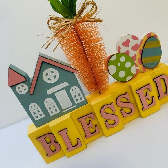 Blessed Letter Block Table-Top Easter Decor - Picture 4 of 4